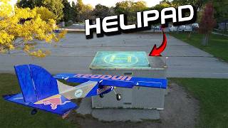 WORLDS FIRST RC Plane Helipad Landing Redbull stunts [upl. by Rivi]