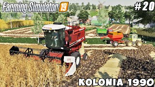 Selling potatoes harvesting barley baling straw  Kolonia 1990  Farming simulator 19  ep 20 [upl. by Solnit]