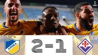 APOEL vs Fiorentina  Highlights  Conference League 2024 [upl. by Enom]