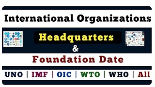 International Organizations and Their Headquarters  List of International Organization [upl. by Winonah]