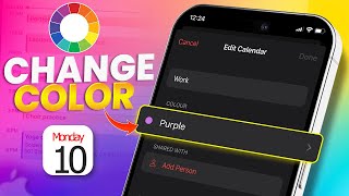 How to Change Calendar Color on iPhone  Customize Your Calendar App Colors [upl. by Netsirhk428]