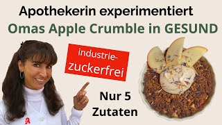 Industriezuckerfreier Apple Crumble Rezept ohne Butter  veganer Apfelkuchen einfach amp glutenfrei [upl. by Sommers]