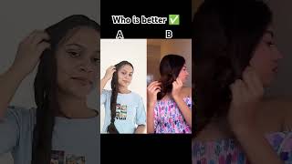 fishtail braid hairstyle challenge ✅ hairhacks hairstyle trendinghairstyle hair [upl. by Osmond]