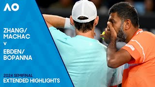 MachacZhang v BopannaEbden Extended Highlights  Australian Open 2024 Semifinal [upl. by Atul]