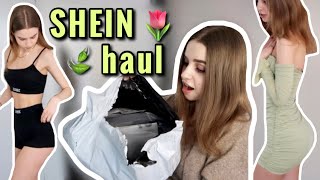 Wiosenny haul z SHEIN🌸 Mierzymy sukienki spódniczki jeansy i zestawy [upl. by Arikahs]