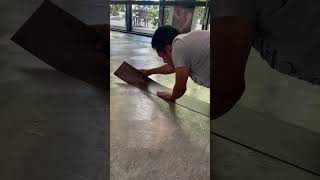 Vinyl flooring installation easy with glue [upl. by Etom]