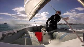 Optimist sailing  Cyprus  GoPro [upl. by Oliana]