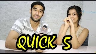 Digangana Suryavanshi and Vishal Vashishtha take up the Quick 5 quiz [upl. by Atikcir]