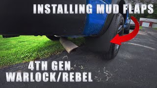 INSTALLING MUD FLAPS ON MY 4TH GEN RAM WARLOCKREBEL [upl. by Ahouh]