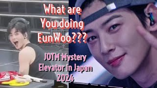 Cha EunWoo Cant Hide from Cameras 😁 JOTM Mystery Elevator in Japan day 2 31 March 2024 [upl. by Fara]