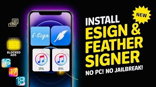 Latest ESign Feather Signer for iOS  Install IPA Files on iPhone iPad Without PC or Revoke [upl. by Eniarda976]