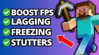 How To Increase FPS amp Stop Lagging Stuttering Freezing on Minecraft [upl. by Kokoruda]