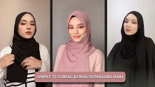 5 EASY SHAWL TUTORIAL – SIMPLE TUTORIAL KEMAS SEPANJANG HARI – QotrunNada [upl. by Aekal312]