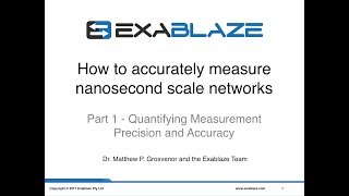 14  How to measure nanosecond scale networks [upl. by Ahen]