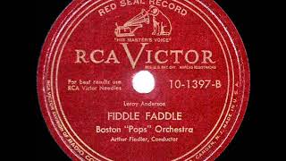 1948 HITS ARCHIVE Fiddle Faddle  Boston Pops 1st recorded version [upl. by Nafri]