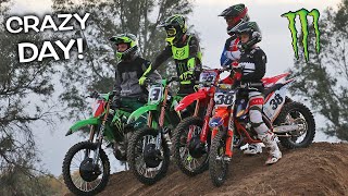 RIDING WITH PROFESSIONAL SUPERCROSS RIDERS AT MY HOUSE [upl. by Raven]