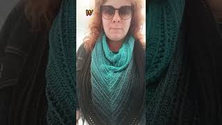 Trying on Crochet Shawl crochetclothing [upl. by Orville829]