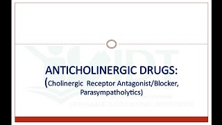 Anticholinergic Drug Cholinergic Receptor Antagonistblocker Parasympatholytics Pharmacology [upl. by Datnow]