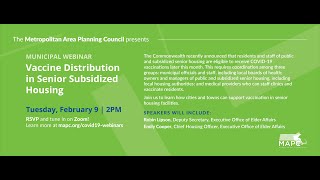 Webinar Vaccine Distribution in Senior Subsidized Housing [upl. by Adnahs]