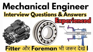 Technical Interview Questions And Answers For Mechanical Engineer Fitter And Foreman [upl. by Katuscha]