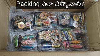 customised silk thread saree pins amp hair bands amp center hair clips amp bracelet bangles packing video [upl. by Pedaiah]