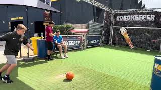 First try on Robokeeper football keeper barcelona soccer [upl. by Namielus]