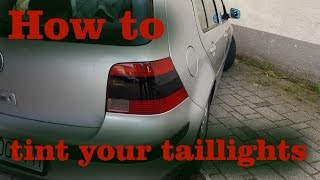 How to tint your taillights golf mk4 [upl. by Standley]