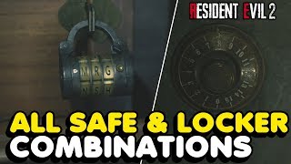 RE2 Remake  All SAFE amp LOCKER Combinations In Resident Evil 2 Remake [upl. by Bil]