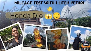 HONDA DIO 😱😔 MILEAGE TEST WITH 1 LITER PETROL 😓😊  INDIA Vs BANGLADESH MATCH At UPPAL STADIUM 😍🤩 [upl. by Akemot]