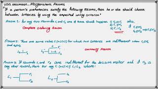 Part 3 Von NeumannMorgenstern Expected Utility Axioms [upl. by Previdi]