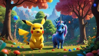 Pikachu und das Regenbogen Einhorn 💛 Kindergeschichten auf Deutsch [upl. by Adnamar980]