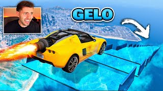 GTA V com gelo VAI E VOLTA na pista mais SEM FREIO [upl. by Garik901]