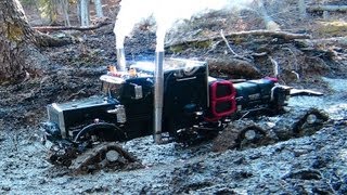 RC ADVENTURES  Muddy Tracked SemiTruck 6X6X6 HD OVERKiLL amp 4X4 quotBEASTquot MT on the Trail [upl. by Ianaj380]