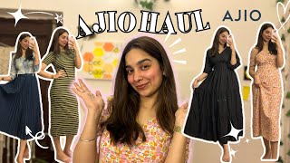 AJIO Summer Dresses Haul  Starting Rs253💖🌼The AJIOMANIA Sale Haul Upto 80 Off😱 Tanisha Madhok [upl. by Esiuole]