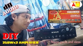 Repair Guide No Sound dB AUDIO Bluetooth AMPLIFIER SET50216 BT 250Wx2 Stereo [upl. by Mcmurry]