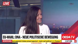 EUWahl 2024  Dr Maria HubmerMogg Liste DNA Interview mit OE24 am 17052024 [upl. by Aiekal]