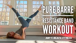 Purely Barre Resistance Band Workout  35 MIN Barre Training at Home [upl. by Hurlow]