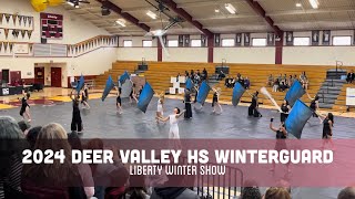 Deer Valley HS Winterguard  2024 Liberty Winter Show [upl. by Arikaahs]