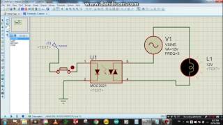 How to use Optocoupler to control an AC Lamp circuit  Proteus Simulation [upl. by Arianna]