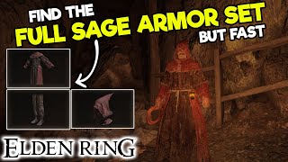 How to get the FULL SAGE ARMOR SET in Elden Ring  Hood Robe and Trousers  Location  Find Items [upl. by Aihsein802]