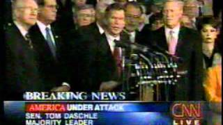 911 News Coverage 745 PM Congress Sings quotGod Bless Americaquot [upl. by Eidnahs]