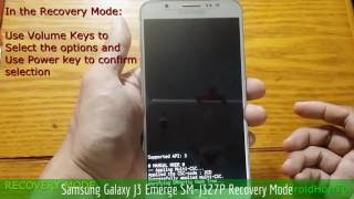 Samsung Galaxy J3 Emerge SMJ327P Recovery Mode [upl. by Rolyt]