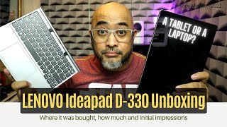 LENOVO Ideapad D330 Unboxing and initial impressions 2022 [upl. by Raynold]