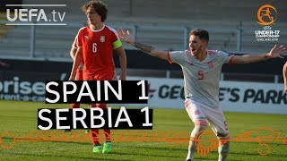 U17 highlights Spain v Serbia [upl. by Yuhas]