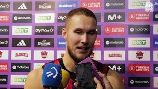 Declaraciones postpartido Tadas Sedekerskis BaskoniaPartizan [upl. by Zweig893]