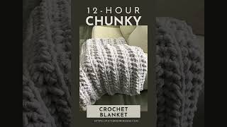 Make a blanket in just 12 hours chunky crochet blanket crochetpattern chunkyyarn [upl. by Aihcropal]