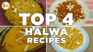 Top 4 Halwa Recipes Gajar Ka Halwa Andey Ka Halwa Suji Ka Halwa amp Chanay Ki Daal By Food Fusion [upl. by Alil]