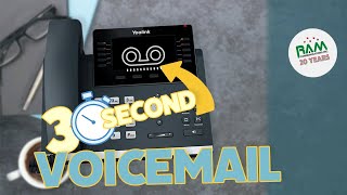 Setting Up and Using Voicemail on Your Yealink Phone  30 Second Crash Course [upl. by Springer]