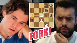 FORK ANYWAY Magnus Carlsen vs Ian Nepomniachtchi [upl. by Jerman]