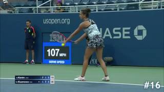 23 aces of Viktoria Kuzmova in semifinal against Kenin [upl. by Ailadi]